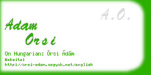adam orsi business card